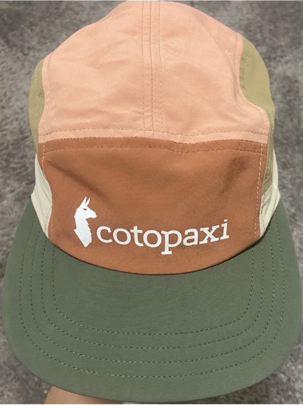 Cotopaxi 5 panel hat cap lightweight multicolor